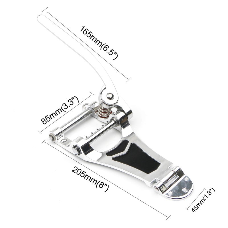 Swhmc Electric Guitar Vibrato Tremolo Bridge Tailpiece Big Rocking Rod Pulling String Board for LP, ETC Chrome - Image 5